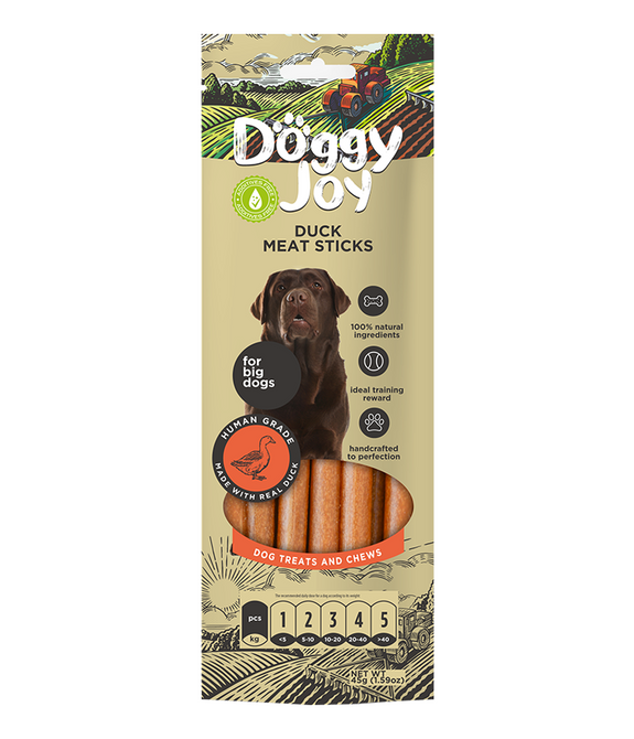 Doggy Joy Duck Meat Sticks Dog Treats 45g