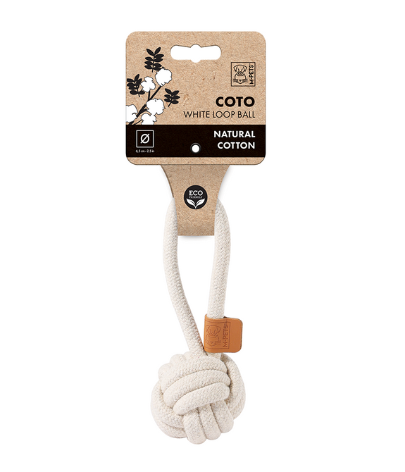M-PETS Coto White Loop Ball S Eco Friendly Dog Toy