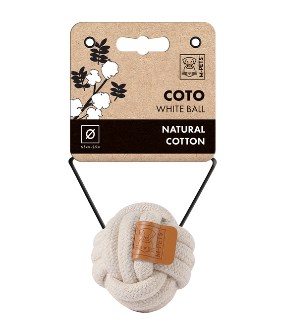 M-PETS Coto White Ball S Eco Friendly Dog Toy
