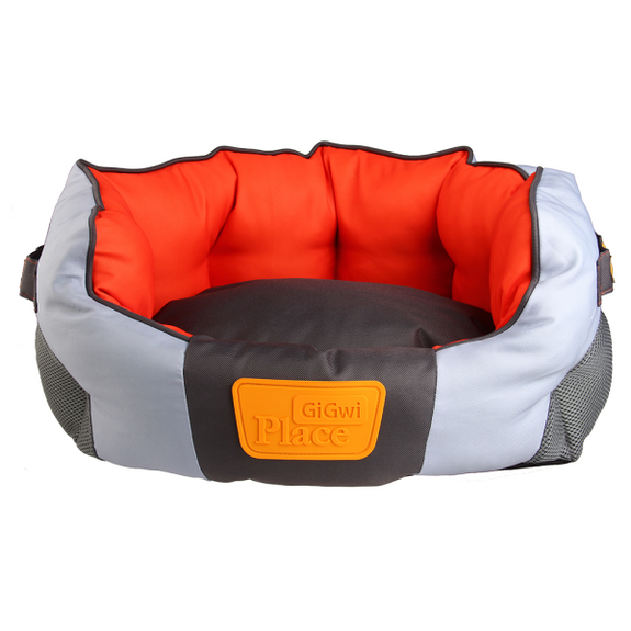 GiGwi Place Soft Bed Orange & Light Grey S size: L-55 / W-35 / H-23 cm