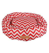 M-PETS Tasmania Round Cushion Red/White