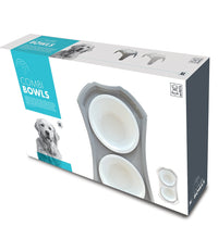 M-PETS Combi Double Bowl XL Grey 2x1500ml