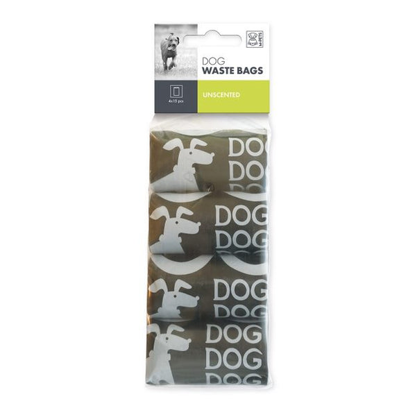 M-PETS Dog Waste Bags Black 60 bags (4×15)