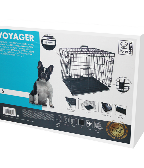 M-PETS Voyager Wire Crate S (L61 x W46 x H48cm)