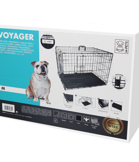 M-PETS Voyager Wire Crate M (L76 x W48 x H73cm)