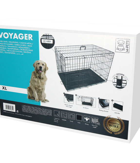 M-PETS Voyager Wire Crate XL (L106,5 x W71 x H76cm)