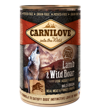 carnilove-lamb-wild-boar-for-adult-dogs-wet-food-cans-400g -1