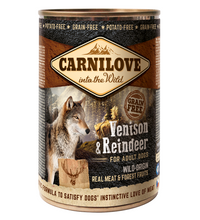 carnilove-venison-reindeer-for-adult-dogs-wet-food-cans-400g -1