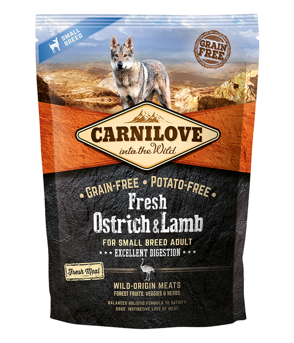 carnilove-fresh-ostrich-lamb-for-small-breed-adult-dogs-1-5kg -1