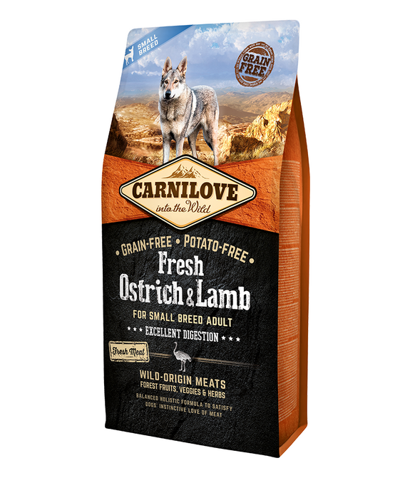 carnilove-fresh-ostrich-lamb-for-small-breed-adult-dogs-6kg -1