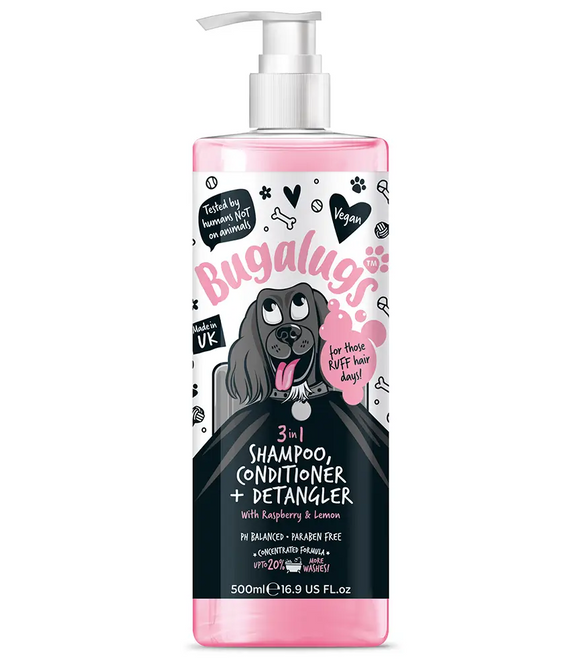 bugalugs-3-in-1-raspberry-lemon-dog-shampoo-conditioner-and-detangler-500ml-16-9-fl-oz -1