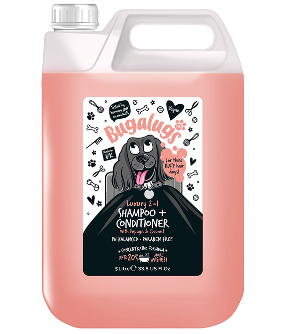 bugalugs-luxury-2-in-1-papaya-coconut-dog-shampoo-conditioner-5-liter-1-12-gallon -1