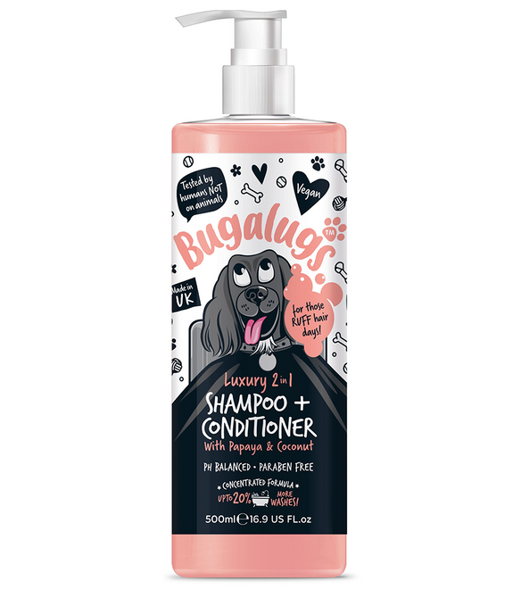 bugalugs-luxury-2-in-1-papaya-coconut-dog-shampoo-conditioner-500ml-16-9-fl-oz -1