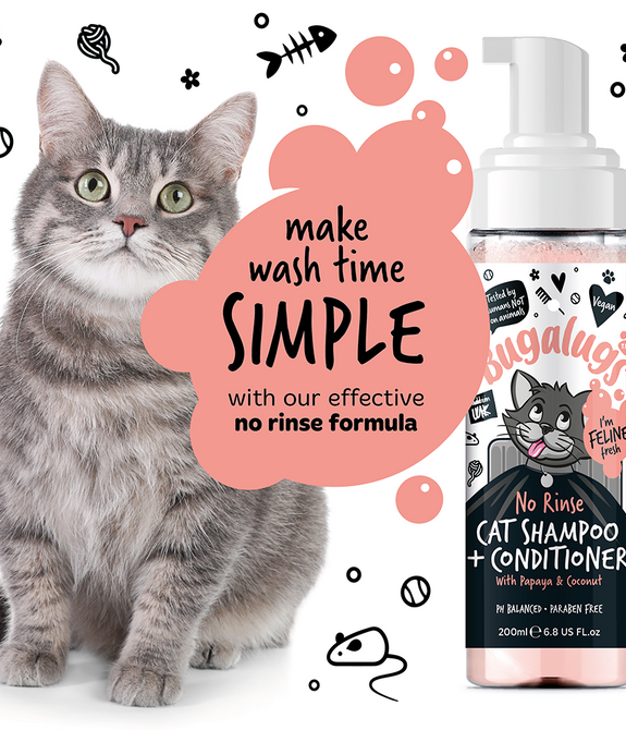 bugalugs-papaya-and-coconut-no-rinse-cat-shampoo-and-conditioner-200ml-6-8-fl-oz -4