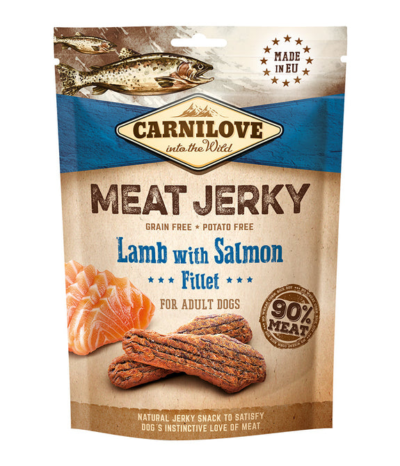 carnilove-jerky-snack-lamb-with-salmon-fillet-100g -1