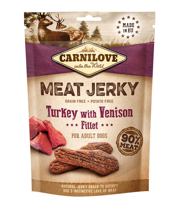 carnilove-jerky-snack-turkey-with-venison-fillet-100g -1