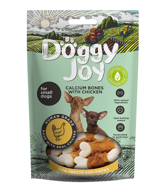 doggy-joy-calcium-bones-with-chicken-dog-treats-55g -1