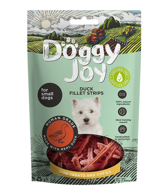 doggy-joy-duck-fillet-strips-dog-treats-55g -1