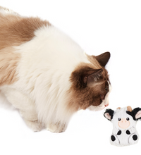 FOFOS Cow Floppy Crinkle Cat Toy