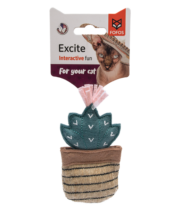 fofos-dark-green-cactus-cat-toy -1