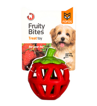 FOFOS Fruity Bites Strawberry Treat Dispensing Dog Toy