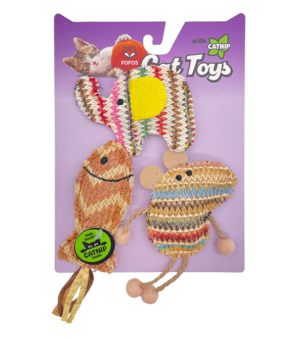 FOFOS Interactive Chic 1 Cat Toy 3pk