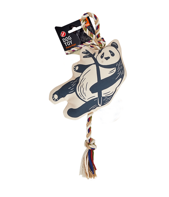 FOFOS Panda Flossy Rope Dog Toy