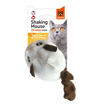 FOFOS Pull String & Sound Chip White Shaking Mouse Cat Toy