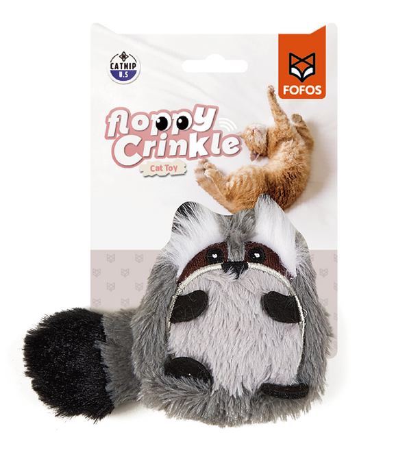 fofos-raccoon-floppy-crinkle-cat-toy -1