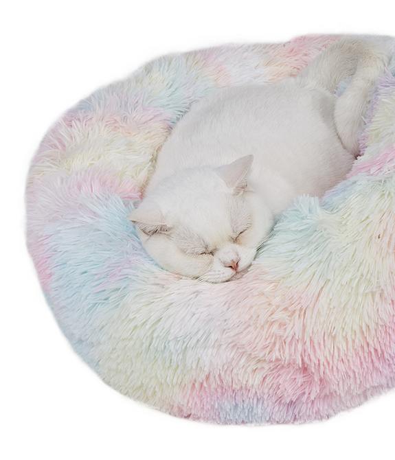 FOFOS Tie Dye Donut Pet Bed