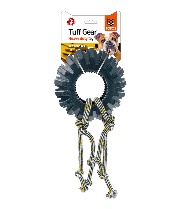 FOFOS Tuff Gear Tyre Large Rope Dog Toy