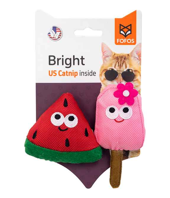 FOFOS Watermelon & Popsicle with Catnip Cat Toy