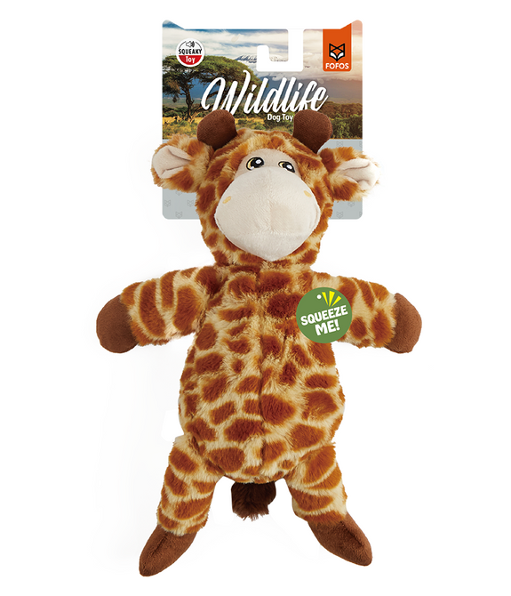 FOFOS Wildlife Plush Giraffe Dog Toy
