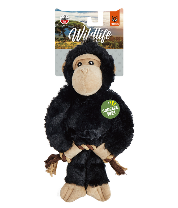 FOFOS Wildlife Plush Gorilla Dog Toy