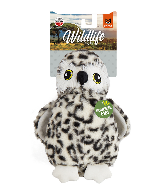 FOFOS Wildlife Plush Owl Dog Toy
