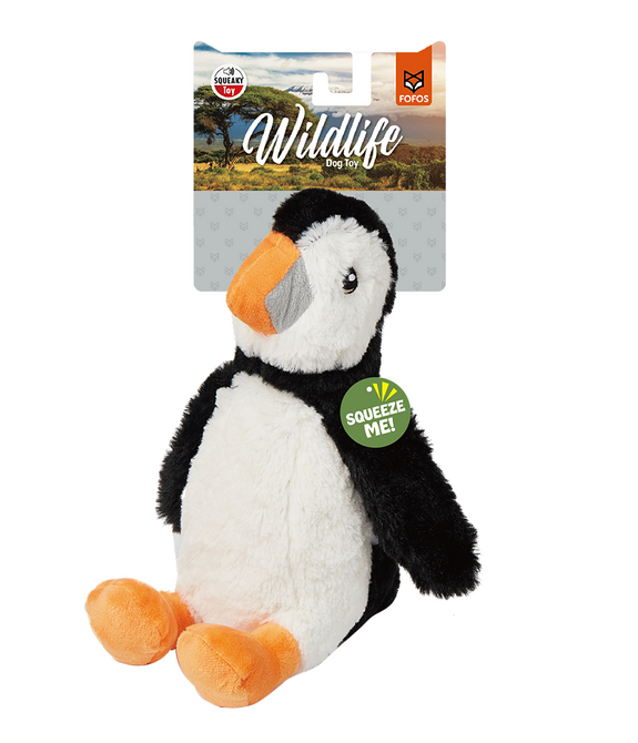 FOFOS Wildlife Plush Penguin Dog Toy