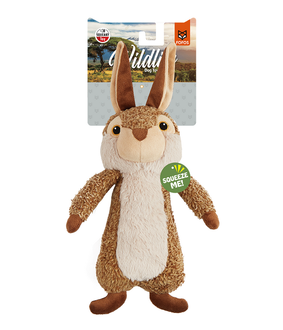FOFOS Wildlife Plush Rabbit Dog Toy