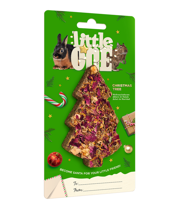 Little One Christmas Tree Treat Toy for All Small Mammals 55g