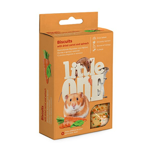 Little One Biscuits with dried carrot and spinach for small animals 5x7g