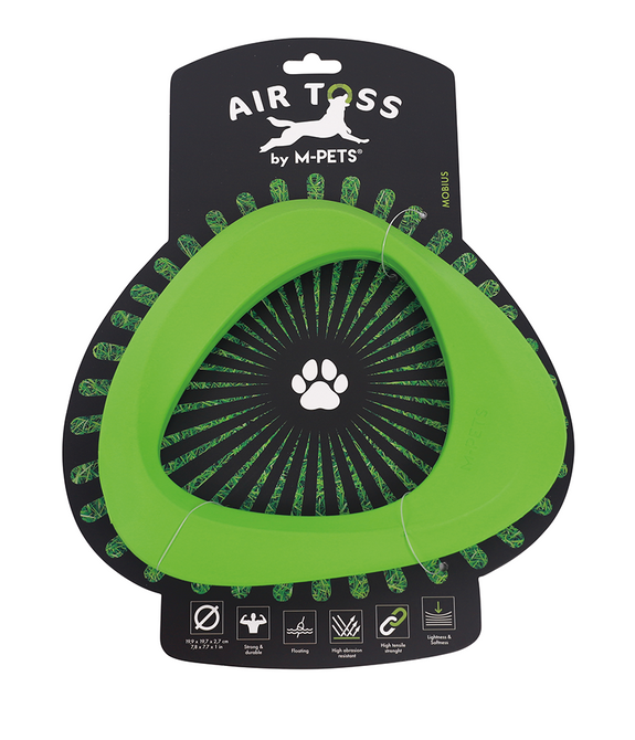 M-PETS Air Toss Mobius Green Dog Toy