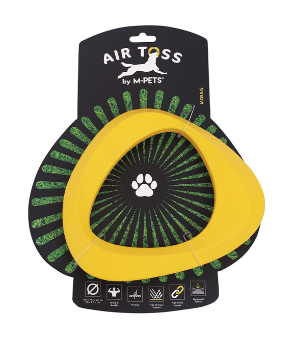 M-PETS Air Toss Mobius Yellow Dog Toy