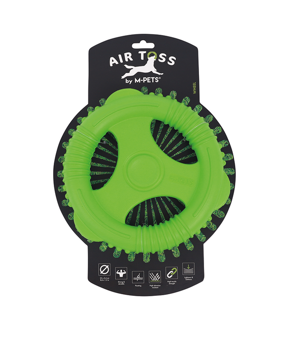 M-PETS Air Toss Wheel Green Dog Toy