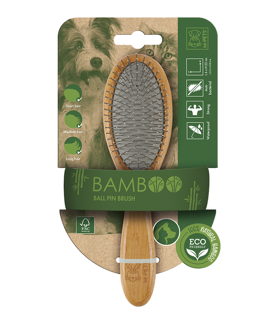 M-PETS Bamboo Ball Pin Brush