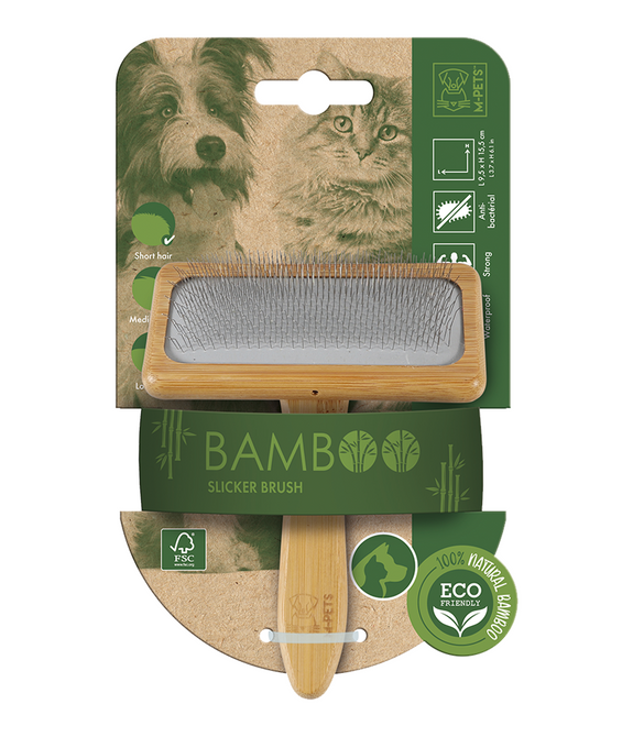 M-PETS Bamboo Slicker Brush M