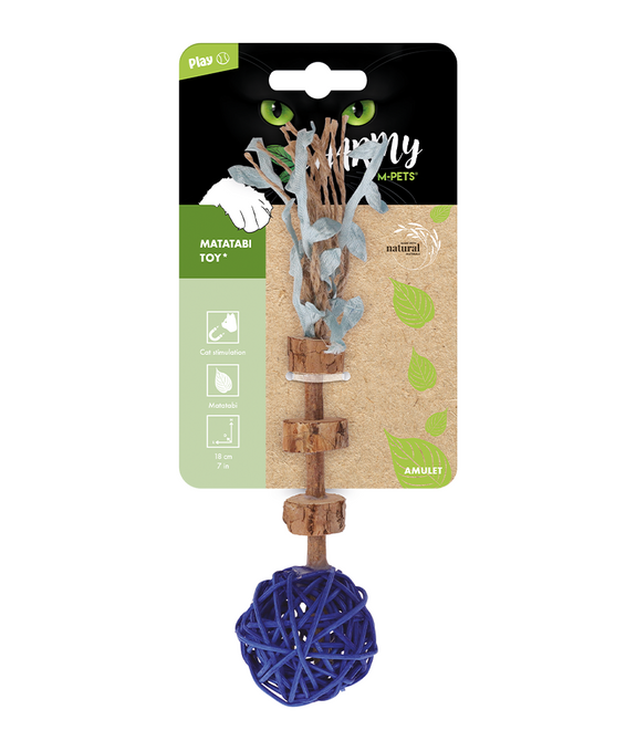 M-PETS Charmy Amulet Matatabi Blue Catnip Cat Toy