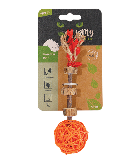 M-PETS Charmy Amulet Matatabi Orange Catnip Cat Toy