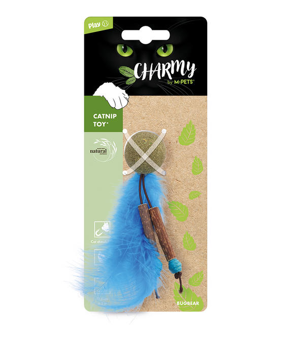 M-PETS Charmy Bugbear Blue Catnip Cat Toy