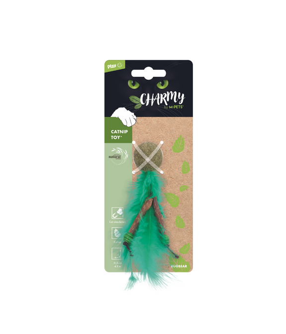 M-PETS Charmy Bugbear Green Catnip Cat Toy