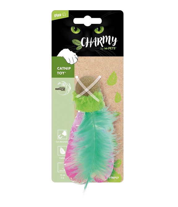 M-PETS Charmy Firefly Green Catnip Cat Toy