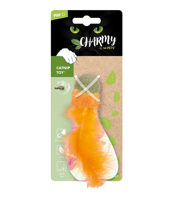 M-PETS Charmy Firefly Orange Catnip Cat Toy